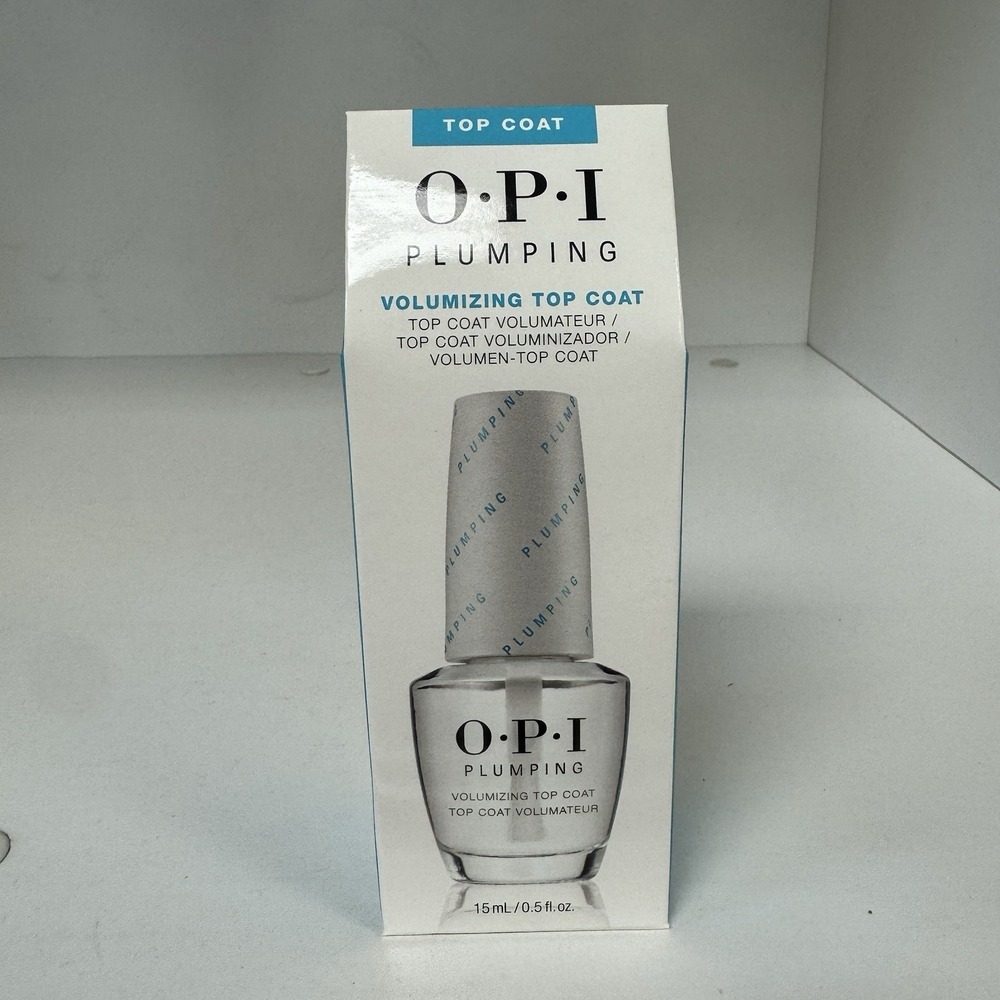 OPI Nail Lacquer Plumping Top Coat 0.5 oz Volumizing Top Coat Clear